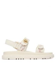 Aldo Sandały Linette 14242953 Biały. Białe sandały damskie Aldo, bez wzorów, z materiału, bez obcasa, na płaskiej podeszwie, bez zapięcia. Za 549.99 zł.