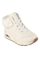 Buty SKECHERS 310539L UNOFALL AIR Biały. Brązowe obuwie trekkingowe damskie Skechers, z materiału, bez zapięcia. Za 289.99 zł.