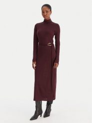 Vero Moda Sukienka dzianinowa Louisa 10336207 Bordowy Loose Fit. Czerwone sukienki damskie Vero Moda, m, bez wzorów, z dzianiny, bez kołnierzyka, bez ramiączek. Za 179.99 zł.