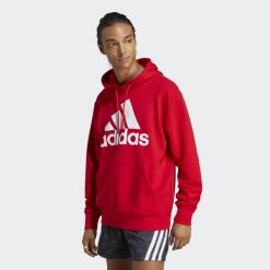Essentials French Terry Big Logo Hoodie. Niebieskie bluzy męskie Adidas, xl, bez wzorów, z kapturem, na fitness i siłownię. Za 199.00 zł.