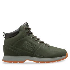 Trekkingi Helly Hansen. Zielone botki męskie Helly Hansen, bez wzorów, sportowe, bez obcasa, bez zapięcia. Za 379.99 zł.