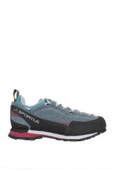 Buty trekkingowe damskie Boulder X. Niebieskie obuwie trekkingowe damskie La Sportiva, z gumy, bez zapięcia. Za 582.99 zł.