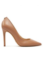 Guess Szpilki Gabben FLTGAB LEA08 Beżowy. Brązowe szpilki damskie Guess, z aplikacjami, ze skóry, bez obcasa, na szpilce, bez zapięcia. Za 629.99 zł.