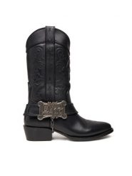Naked Wolfe Kowbojki THE OUTLAW BOOT Czarny. Czarne buty zimowe męskie Naked Wolfe, bez wzorów, ze skóry, bez obcasa, bez zapięcia. Za 2,119.00 zł.