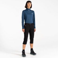 Damskie spodnie trekkingowe 3/4 Melodic II. Czarne szorty damskie Dare 2B, bez wzorów, sportowe. W wyprzedaży za 153.65 zł.