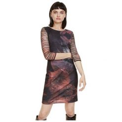 Desigual Damska sukienka Rosa Glam Rosa Glamour 18WWVK67 3044 (rozmiar L). Sukienki damskie Desigual, l, bez wzorów, glamour, bez kołnierzyka, bez ramiączek. W wyprzedaży za 204.00 zł.