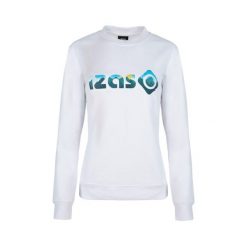 Podstawowa bluza bawełniana dla kobiet Izas RODHES W. Białe bluzy damskie IZAS, bez wzorów, z bawełny, sportowe, bez ramiączek, bez kaptura. Za 160.83 zł.