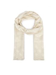 Guess Szal AW5685 POL03 Kremowy. Białe rękawiczki damskie Guess, z aplikacjami, z poliesteru. Za 194.99 zł.