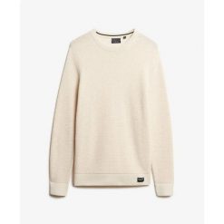 Sweter z teksturowanej dzianiny z okrągłym dekoltem Superdry. Brązowe swetry męskie Superdry, m, bez wzorów, z dzianiny, eleganckie, bez kołnierzyka, bez ramiączek. W wyprzedaży za 318.90 zł.