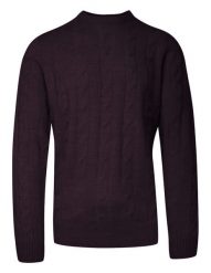 Sweter Męski Bordowy Dziergany w Warkocze, Elegancki, U-neck -BRAVE SOUL. Czerwone swetry męskie Brave Soul, l, bez wzorów, dziergany, eleganckie, bez kołnierzyka, bez ramiączek. Za 99.00 zł.