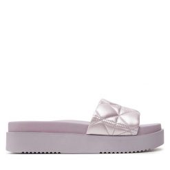 Klapki Aldo. Fioletowe klapki damskie Aldo, bez wzorów, bez obcasa, bez zapięcia. Za 209.99 zł.