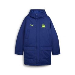 Parka OM 2025/26. Niebieskie parki męskie Puma, l, bez wzorów, sportowe, bez kołnierzyka, bez kaptura. Za 681.00 zł.