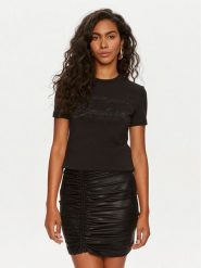 Versace Jeans Couture T-Shirt 76HAH6A8 Czarny Regular Fit. Czarne t-shirty damskie Versace Jeans Couture, xs, bez wzorów, z bawełny, bez kołnierzyka, bez ramiączek. Za 439.99 zł.