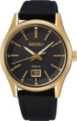 Zegarek Seiko Zegarek męski Seiko SUR560P1 czarny. Czarne zegarki męskie Seiko, bez wzorów. Za 1,390.00 zł.