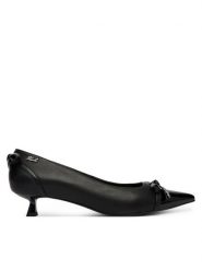 KARL LAGERFELD Czółenka Pasha KL30119A Czarny. Czarne czółenka damskie KARL LAGERFELD, bez wzorów, ze skóry, bez obcasa, bez zapięcia. Za 859.99 zł.