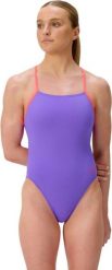 Strój kąpielowy damski Speedo Fl Solid Tie Back Af. Niebieskie stroje kąpielowe damskie Speedo, bez wzorów, z materiału. Za 169.99 zł.