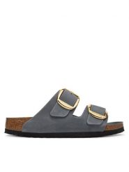 Birkenstock Klapki Arizona Big Buckle 1032071 Szary. Szare klapki damskie Birkenstock, bez wzorów, ze skóry, bez obcasa, bez zapięcia. Za 679.99 zł.