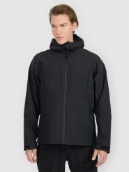 4F Kurtka trekkingowa membrana 10000 męska - czarna M. Czarne kurtki męskie 4F, m, bez wzorów, bez kaptura. Za 399.99 zł.