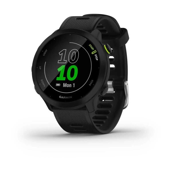 Zegarek GPS Garmin Forerunner® 55. Czarne zegarki męskie Garmin, bez wzorów. Za 735.70 zł.