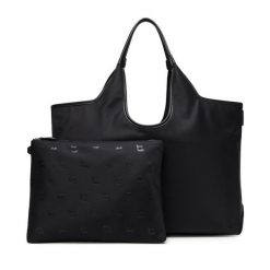 Torebka KARL LAGERFELD. Czarne shopperki damskie KARL LAGERFELD, bez wzorów, bez dodatków. Za 659.99 zł.