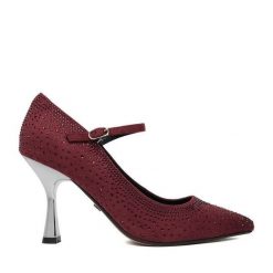 Szpilki Nine West. Czerwone szpilki damskie Nine West, bez wzorów, bez obcasa, na szpilce, bez zapięcia. Za 249.99 zł.