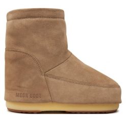 Śniegowce Moon Boot. Brązowe śniegowce damskie Moon Boot, bez zapięcia. Za 1,099.00 zł.