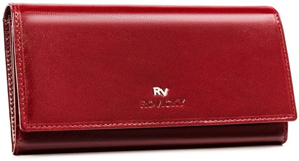Duży, skórzany portfel damski na zatrzask z systemem RFID Lumarko!. Portfele damskie ROVICKY. Za 178.44 zł.