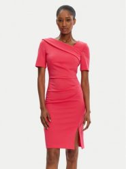 Rinascimento Sukienka koktajlowa CFC0122560003 Różowy Regular Fit. Czerwone sukienki damskie Rinascimento, xl, bez wzorów, z syntetyku, wizytowe, bez kołnierzyka, bez ramiączek. Za 279.99 zł.