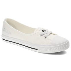 Białe Trampki Lee Cooper Modne Buty Damskie. Białe trampki i tenisówki damskie Lee Cooper, bez wzorów, z tkaniny, bez zapięcia. Za 129.00 zł.