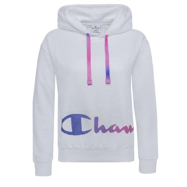 Bluza trekking damska Hoodie. Białe bluzy damskie Champion, s, bez wzorów, z bawełny, bez ramiączek, z kapturem. Za 208.00 zł.