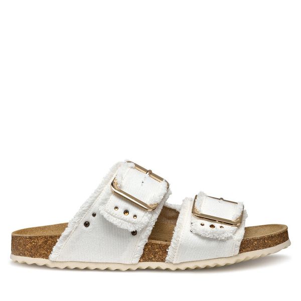 Klapki Geox. Brązowe klapki damskie Geox, bez wzorów, bez obcasa, bez zapięcia. Za 519.99 zł.