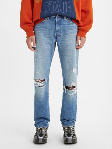 Levi's® Jeansy 501® 00501-3375 Niebieski Straight Fit. Niebieskie jeansy męskie z bawełny. Za 359.99 zł.