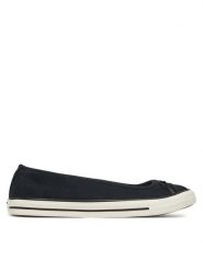 Converse Baleriny Chuck Taylor All Star Dainty Ballerina A16210C Czarny. Czarne balerinki damskie Converse, bez wzorów, z materiału, retro, bez obcasa, bez zapięcia. Za 199.99 zł.
