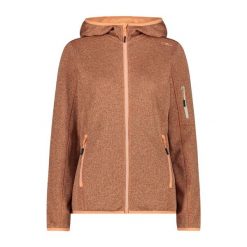 Bluza damska z kapturem CMP Knit-Tech. Brązowe bluzy damskie CMP, s, bez wzorów, sportowe, bez ramiączek, z kapturem. Za 290.50 zł.