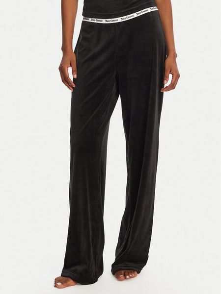 Juicy Couture Spodnie piżamowe Vicky JCLAS125504 Czarny Flare Fit. Czarne piżamy damskie Juicy Couture, bez wzorów, z syntetyku, bez ramiączek. Za 119.99 zł.
