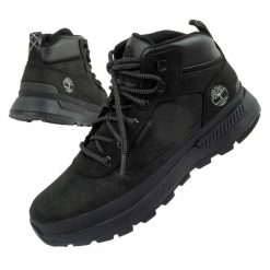 Buty męskie Timberland Field Trekker. Czarne buty zimowe męskie Timberland, bez wzorów, z nubiku, bez obcasa, bez zapięcia. Za 619.00 zł.