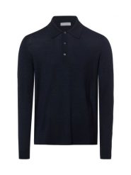 Tiger of Sweden sweter z dzianiny z wełny merynosowej Mężczyźni Wełna merino niebieski, M. Niebieskie swetry męskie Tiger of Sweden, m, bez wzorów, z dzianiny, bez kołnierzyka, bez ramiączek. Za 649.95 zł.