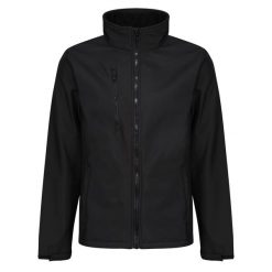 Kurtka Softshellowa Męska Trzywarstwowa. Czarne kurtki męskie Regatta, l, bez wzorów, z materiału, klasyczne, bez kaptura. Za 156.99 zł.