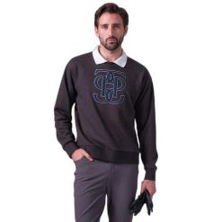 Bluza PS of Sweden Carl Monogram. Szare bluzy męskie PS OF SWEDEN, bez wzorów, sportowe, bez ramiączek, bez kaptura. Za 455.50 zł.