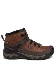 Keen Trekkingi Targhee III Mid Wp 1023030 Brązowy. Brązowe botki męskie Keen, bez wzorów, z nubiku, bez obcasa, bez zapięcia. Za 489.00 zł.