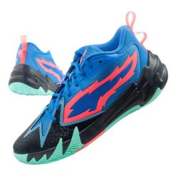 Buty sportowe do koszykówki męskie Puma Scoot Zeros. Czarne buty sportowe męskie Puma, bez wzorów, z materiału, bez zapięcia, do koszykówki. Za 249.00 zł.