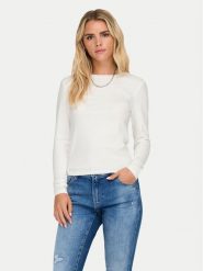 ONLY Bluzka Riley 15323159 Biały Slim Fit. Białe bluzki damskie ONLY, m, bez wzorów, z bawełny, bez kołnierzyka, bez ramiączek. Za 69.99 zł.