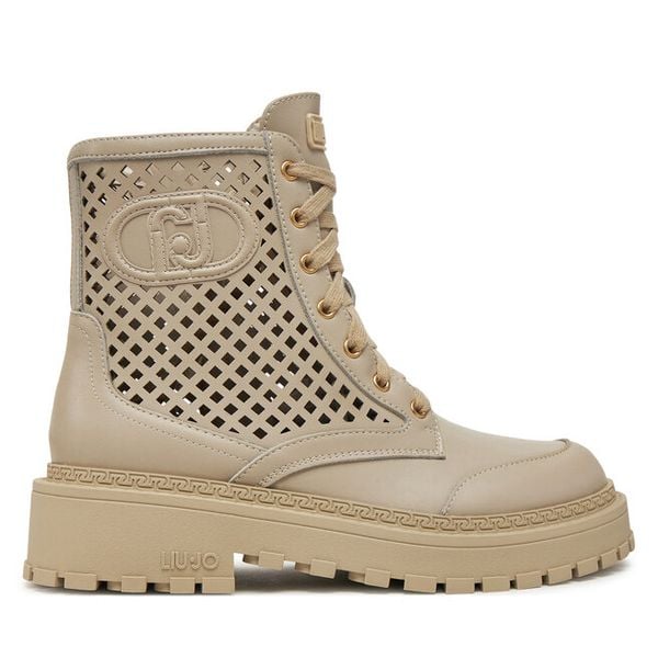 Trzewiki Liu Jo. Brązowe botki damskie Liu Jo, bez wzorów, bez obcasa, na płaskiej podeszwie, bez zapięcia. Za 619.99 zł.