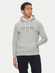 Tommy Hilfiger Bluza Center Stack MW0MW38672 Szary Regular Fit. Szare bluzy męskie Tommy Hilfiger, m, bez wzorów, z bawełny, bez ramiączek, bez kaptura. Za 239.99 zł.