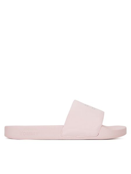 Tommy Jeans Klapki Flag Pool Slide Patent EN0EN02901 Różowy. Czerwone klapki damskie Tommy Jeans, bez wzorów, z jeansu, bez obcasa, bez zapięcia. Za 129.99 zł.