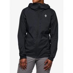 Kurtka softshell damska Black Diamond Alpine Start Hoody. Czarne kurtki sportowe damskie Black Diamond, bez wzorów, z softshellu, bez ramiączek, bez kaptura, trekkingowe. Za 629.99 zł.