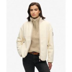 Polar z pełnym zamkiem Active. Białe koszulki sportowe damskie Superdry, bez wzorów, z polaru, bez ramiączek. Za 275.50 zł.