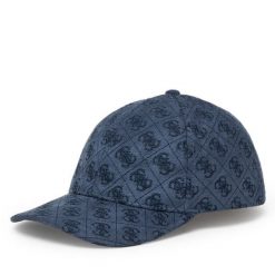 Czapka z daszkiem Guess. Niebieskie czapki damskie Guess, z aplikacjami. Za 199.99 zł.