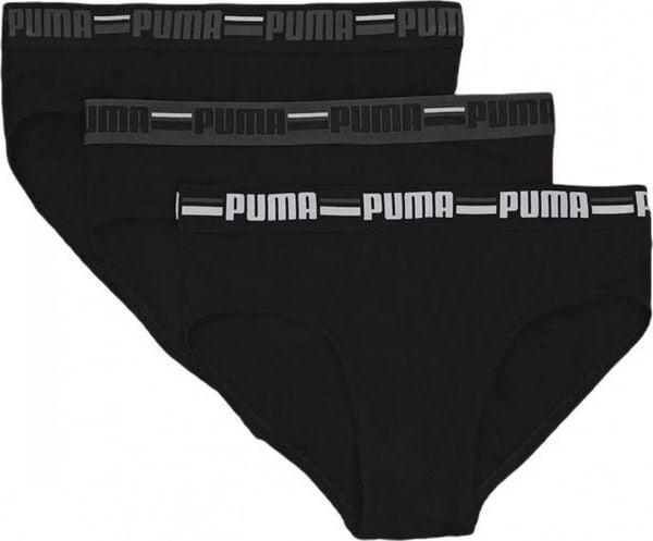 Slipy męskie Puma BASIC BRAND ELASTIC 3-PACK 93545801. Czarne slipki męskie Puma, m, bez wzorów, z bawełny. Za 138.48 zł.