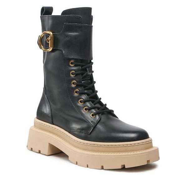 Trapery GINO ROSSI. Czarne trapery damskie Gino Rossi, bez zapięcia. Za 429.99 zł.